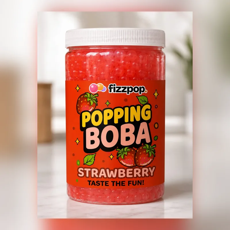 Fizzpop Strawberry Popping Boba